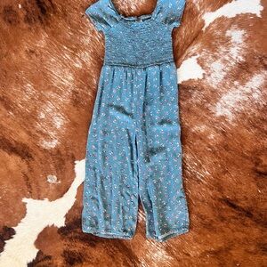 OshKosh B'gosh Floral Teal Jumpsuit